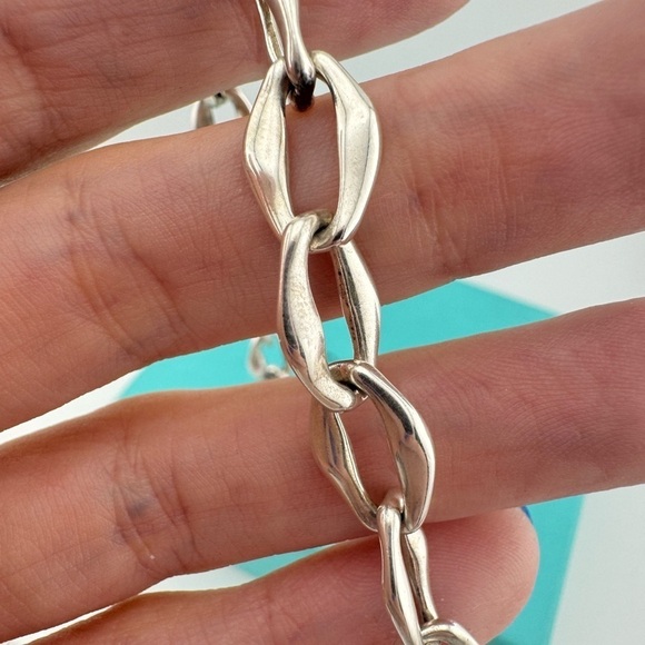 RARE Tiffany & Co. Elsa Peretti Mini Aegean Link Toggle Bracelet Sterling Silver - Picture 8 of 8